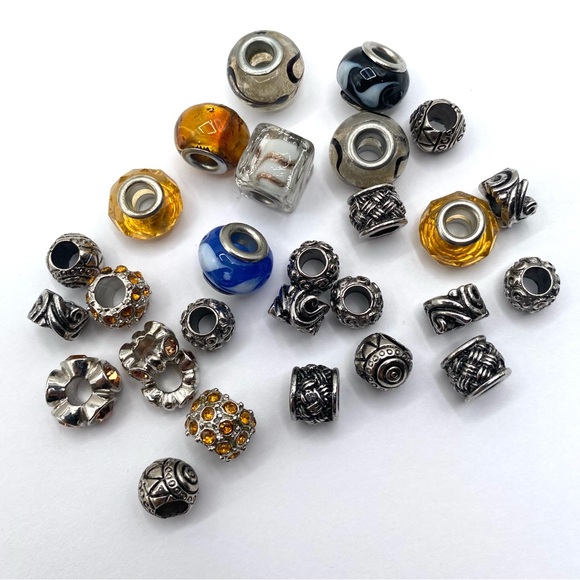 Mixed European Style Charm Beads Lot of 28 - Picture 6 of 6